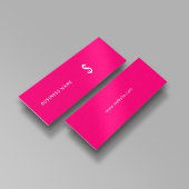 Chic modern stijlvol meisje met heldere roze prijs mini visitekaartjes