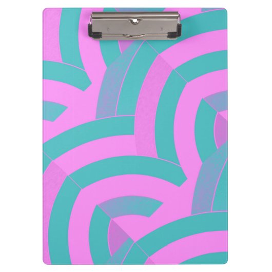 chic modern stijlvol roze/groene chevrons klembord (Voorkant)