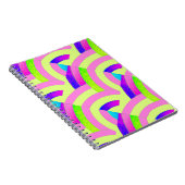 chic modern stijlvol roze/groene chevrons notitieboek (Rechterzijde)