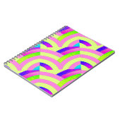 chic modern stijlvol roze/groene chevrons notitieboek (Linkerzijde)