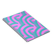 chic modern stijlvol roze/groene chevrons notitieboek (Rechterzijde)