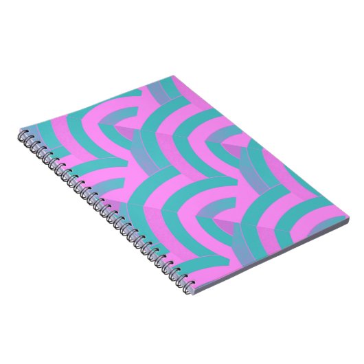 chic modern stijlvol roze/groene chevrons notitieboek (Rechterzijde)