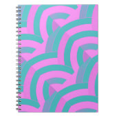 chic modern stijlvol roze/groene chevrons notitieboek (Voorkant)