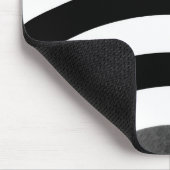 chic modern stijlvol zwart-wit chevron muismat (Hoek)