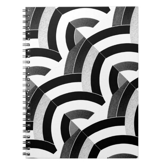 chic modern , stijlvol zwart-witchevrons notitieboek (Voorkant)