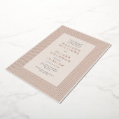 Chic Modern Striped Lijst Wedding REAL Folie Uitnodiging (Gedraaid)