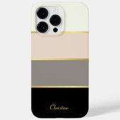 Chic modern Stripes Patroon met naam Case-Mate iPhone Case (Achterkant)