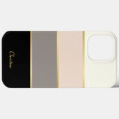 Chic modern Stripes Patroon met naam Case-Mate iPhone Case (Achterkant (horizontaal))