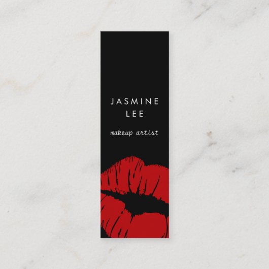 chic modern stylist makeuken artiest budget goedko mini visitekaartje (Voorkant)