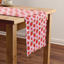 Chic Modern Trendy roze roze aardbeienpatroon