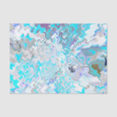 Chic Modern Turquoise & Blauw Abstract Design Tissuepapier (Voorkant)