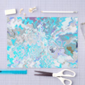 Chic Modern Turquoise & Blauw Abstract Design Tissuepapier (Craft)