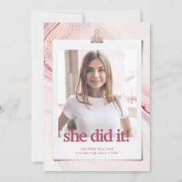 Chic Modern Typografie Afstuderen Aankondiging