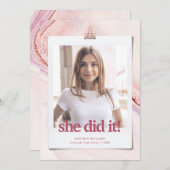 Chic Modern Typografie Afstuderen Aankondiging (Voorkant / Achterkant)