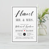 Chic Modern Typography Wedding Rehearsal Luncheon Kaart (Staand voorkant)