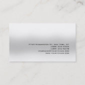 Chic Modern unieke grijze rendy Personal Visitekaartje (Achterkant)