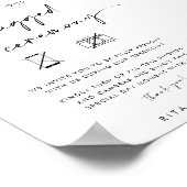 Chic Modern Unplugged Ceremony Wedding Sign Poster (Hoek)