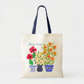 Chic Modern Vases of Flowers Design Tote Bag (Voorkant)