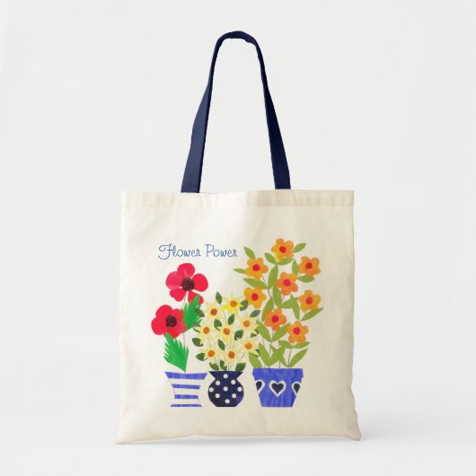 Chic Modern Vases of Flowers Design Tote Bag (Voorkant)
