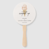 Chic Modern Waterverf Ice Cream Vrijgezellenfeest Handwaaier (Voorkant)
