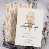 Chic Modern Waterverf Ice Cream Vrijgezellenfeest Kaart