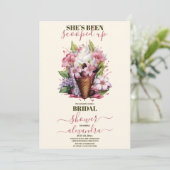 Chic Modern Waterverf Ice Cream Vrijgezellenfeest Kaart (Staand voorkant)