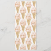 Chic Modern Waterverf Ice Cream Vrijgezellenfeest Menu (Achterkant)