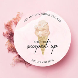 Chic Modern Waterverf Ice Cream Vrijgezellenfeest Ronde Sticker