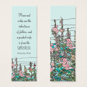 Chic modern Waterverf Mint Rustic Flower Bladwijze Mini Visitekaartjes