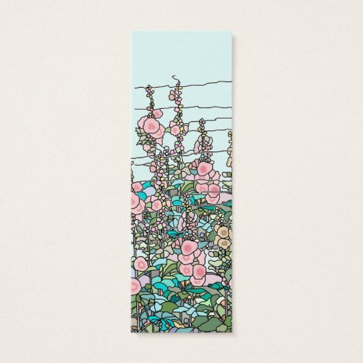 Chic modern Waterverf Mint Rustic Flower Bladwijze Mini Visitekaartjes (Achterkant)