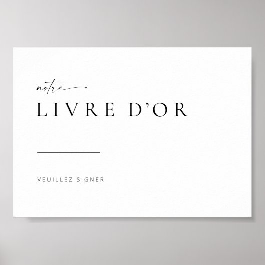 Chic + Modern Weddenschap | Frans Poster (Voorkant)