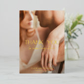 Chic Modern Wedding Folie Bedankt Card Folie Uitnodiging (Staand Voorkant)