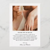 Chic Modern Wedding Folie Bedankt Card Folie Uitnodiging (Achterkant)