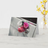 Chic Modern Wedding Lifestyle Wenskaart Kaart (Gele Bloem)