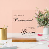 Chic Modern Wedding Reserved Sign Acryl Bord (Huwelijk)
