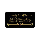 Chic Modern Wedding Return Adreslabels Etiket (Voorkant)