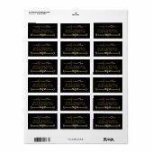 Chic Modern Wedding Return Adreslabels Etiket (Full Sheet)