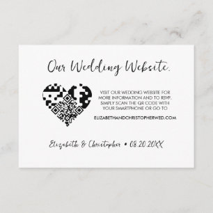 Chic Modern Wedding website hart QR code RSVP Informatiekaartje