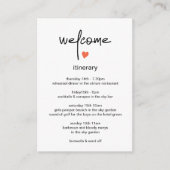 Chic Modern Wedding Weekend Reisroute en Welkom Informatiekaartje (Voorkant)
