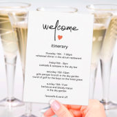 Chic Modern Wedding Weekend Reisroute en Welkom Informatiekaartje