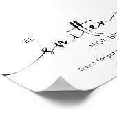 Chic Modern Wedding Zonnebrandcrème en Bug Spray S Poster (Hoek)