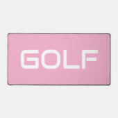 Chic Modern White GOLF Text Light Pink Background Bureaumat (Voorkant)