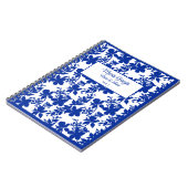 Chic Modern Wit Blauw Bloemen Notitieboek (Linkerzijde)