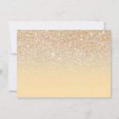 Chic Modern Yellow Gold Glitter Ombre Bedankkaart (Achterkant)