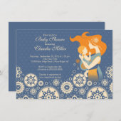 Chic Modern Zwangere Baby shower Kaart (Voorkant / Achterkant)