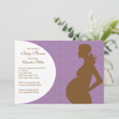 Chic Modern Zwangere moeder Neutraal Baby shower Kaart (Staand voorkant)