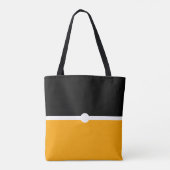 Chic Modern Zwart Helder Geel Wit Kleurblok Tote Bag (Achterkant)
