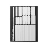 Chic Modern Zwart Wit Dagelijkse Planner To-Do Lij Notitieblok (Linkerzijde)