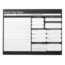 Chic Modern Zwart Wit Dagelijkse Planner To-Do Lij