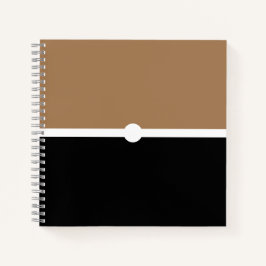 Chic Modern Zwart Wit Mocha Bruin Kleurenblok Notitieboek